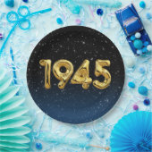 Geburtsballons 1945 in Sternen Pappteller (Party)