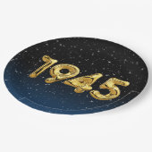 Geburtsballons 1945 in Sternen Pappteller (Schrägansicht)