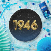 Geburtsballons 1946 in Sternen Pappteller (Party)