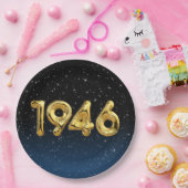 Geburtsballons 1946 in Sternen Pappteller (Party)