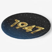 Geburtsballons 1947 in Sternen Pappteller (Schrägansicht)