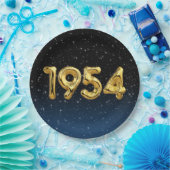 Geburtsballons 1954 in Sternen Pappteller (Party)