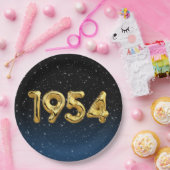 Geburtsballons 1954 in Sternen Pappteller (Party)