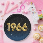 Geburtsballons 1966 in Sternen Pappteller (Party)
