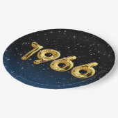 Geburtsballons 1966 in Sternen Pappteller (Schrägansicht)