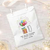 Geburtsballons und Präsentationen mit Alter und Te Geschenktütchen (Ausgeschnitten)