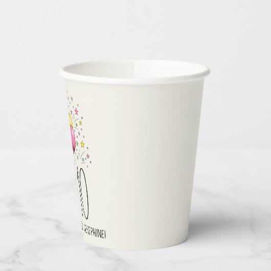 Geburtsballons und Präsentationen mit Alter und Te Pappbecher (Links)