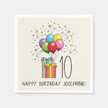 Geburtsballons und Präsentationen mit Alter und Te