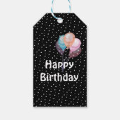 Geburtsballons und -punkte geschenkanhänger (Vorderseite)