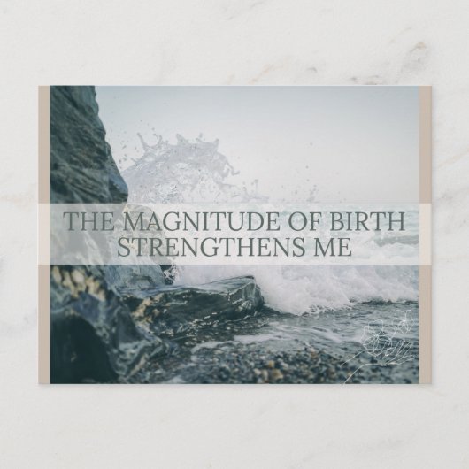 Geburtsbestätigungskarte Feiertagspostkarte (Vorderseite)