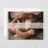 Geburtsbestätigungskarte Feiertagspostkarte (Vorne/Hinten)