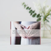 Geburtsbestätigungskarte Feiertagspostkarte (Stehend Vorderseite)