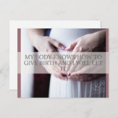 Geburtsbestätigungskarte Feiertagspostkarte (Vorne/Hinten)