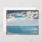 Geburtsbestätigungskarte Feiertagspostkarte (Vorne/Hinten)