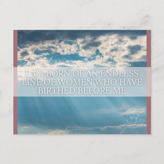 Geburtsbestätigungskarte Feiertagspostkarte (Vorderseite)