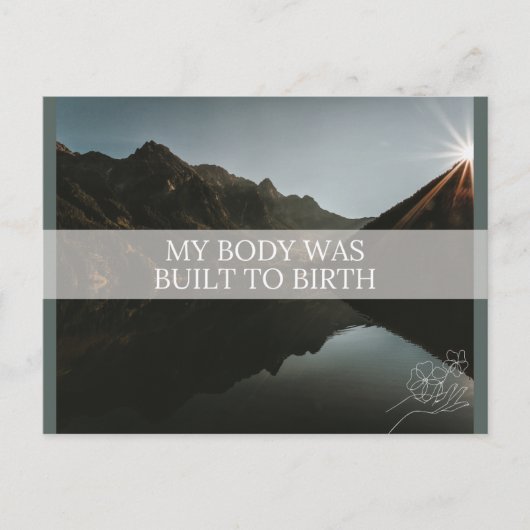 Geburtsbestätigungskarte Feiertagspostkarte (Vorderseite)