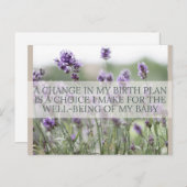 Geburtsbestätigungskarte Feiertagspostkarte (Vorne/Hinten)