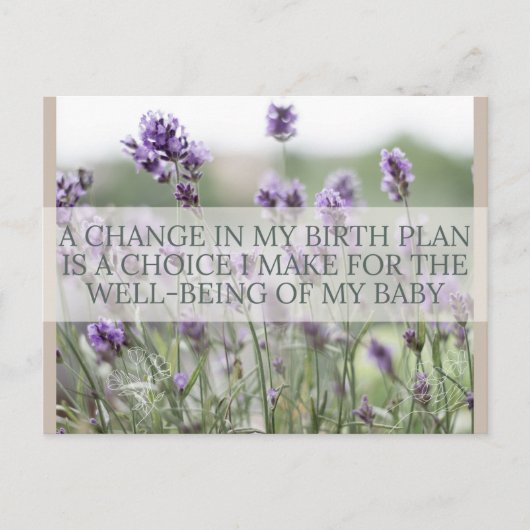 Geburtsbestätigungskarte Feiertagspostkarte (Vorderseite)