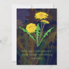 Geburtsbestätigungskarte mit Blume Feiertagskarte