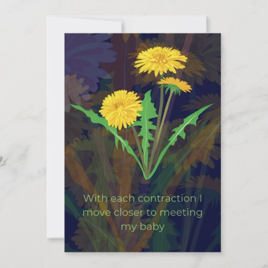 Geburtsbestätigungskarte mit Blume Feiertagskarte (Vorderseite)