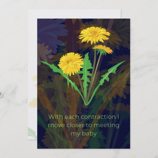 Geburtsbestätigungskarte mit Blume Feiertagskarte (Vorne/Hinten)