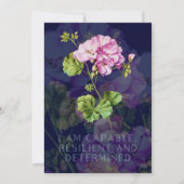 Geburtsbestätigungskarte mit Blume Feiertagskarte (Vorderseite)