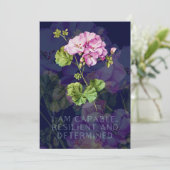 Geburtsbestätigungskarte mit Blume Feiertagskarte (Stehend Vorderseite)