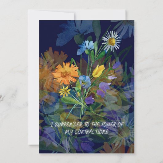 Geburtsbestätigungskarte mit Blume Feiertagskarte (Vorderseite)