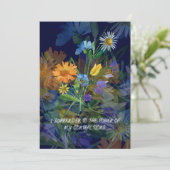 Geburtsbestätigungskarte mit Blume Feiertagskarte (Stehend Vorderseite)