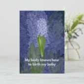 Geburtsbestätigungskarte mit Blume Feiertagskarte (Stehend Vorderseite)