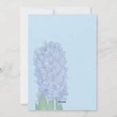 Geburtsbestätigungskarte mit Blume Feiertagskarte (Rückseite)