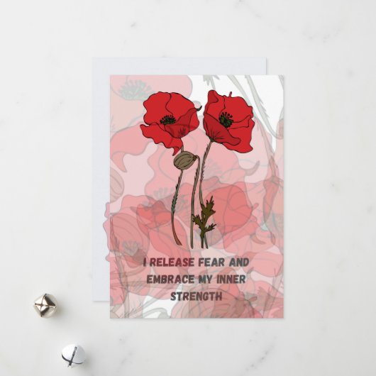 Geburtsbestätigungskarte mit Blume Feiertagskarte (Vorderseite/Rückseite Beispiel)