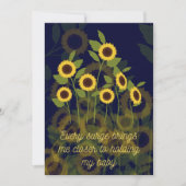 Geburtsbestätigungskarte mit Blume Feiertagskarte (Vorderseite)