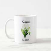 Geburtsblume Maiglöckchen für Nana mit Jahr Kaffeetasse (Links)