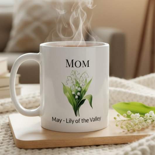 Geburtsblume Maiglöckchen Mama Kaffeetasse