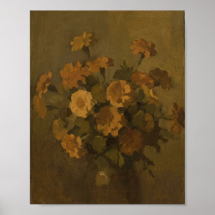 Geburtsblume Oktober Ringelblume II Poster