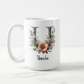 Geburtsblumen-Kaffeetasse, individuelle Blumeninit Kaffeetasse (Links)
