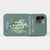 Geburtsblumen-Maikäfer-Personalisierter Name Case-Mate iPhone Hülle (Rückseite (Horizontal))