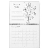 Geburtsblumen-Monat-Boho-Kalender Kalender (Feb 2027)