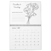 Geburtsblumen-Monat-Boho-Kalender Kalender (Jan 2027)