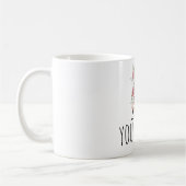Geburtsblumen-Monogramm-Name-Tasse Kaffeetasse (Links)