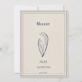 Geburtsblütenkarte des Mai-Muguet-Monats Feiertagskarte