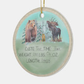 Geburtsdaten von Wäldern Keramik Ornament (Links)