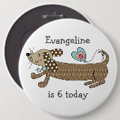 Geburtsdatum der Dackel des Hundes für die benutze Button (Vorne & Hinten)