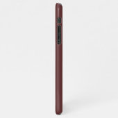 Geburtsdatum der Erinnerung Fotovorlage Burgundy R iPhone Hülle (Linke Seite)