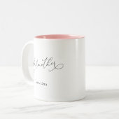 Geburtsdatum der Muttergesellschaft Zweifarbige Tasse (Vorderseite Links)