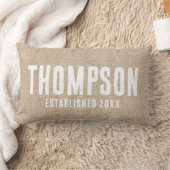 Geburtsdatum der Rustic Burlap-Familie Lendenkissen (Decke)