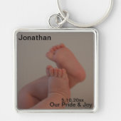 Geburtsdatum des Babys Upload-Foto Schlüsselanhänger (Vorne)