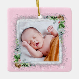 Geburtsdatum des ersten Fotos des Babys Keramikornament