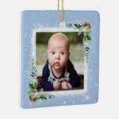 Geburtsdatum des ersten Fotos des Babys Keramikornament (Rechts)